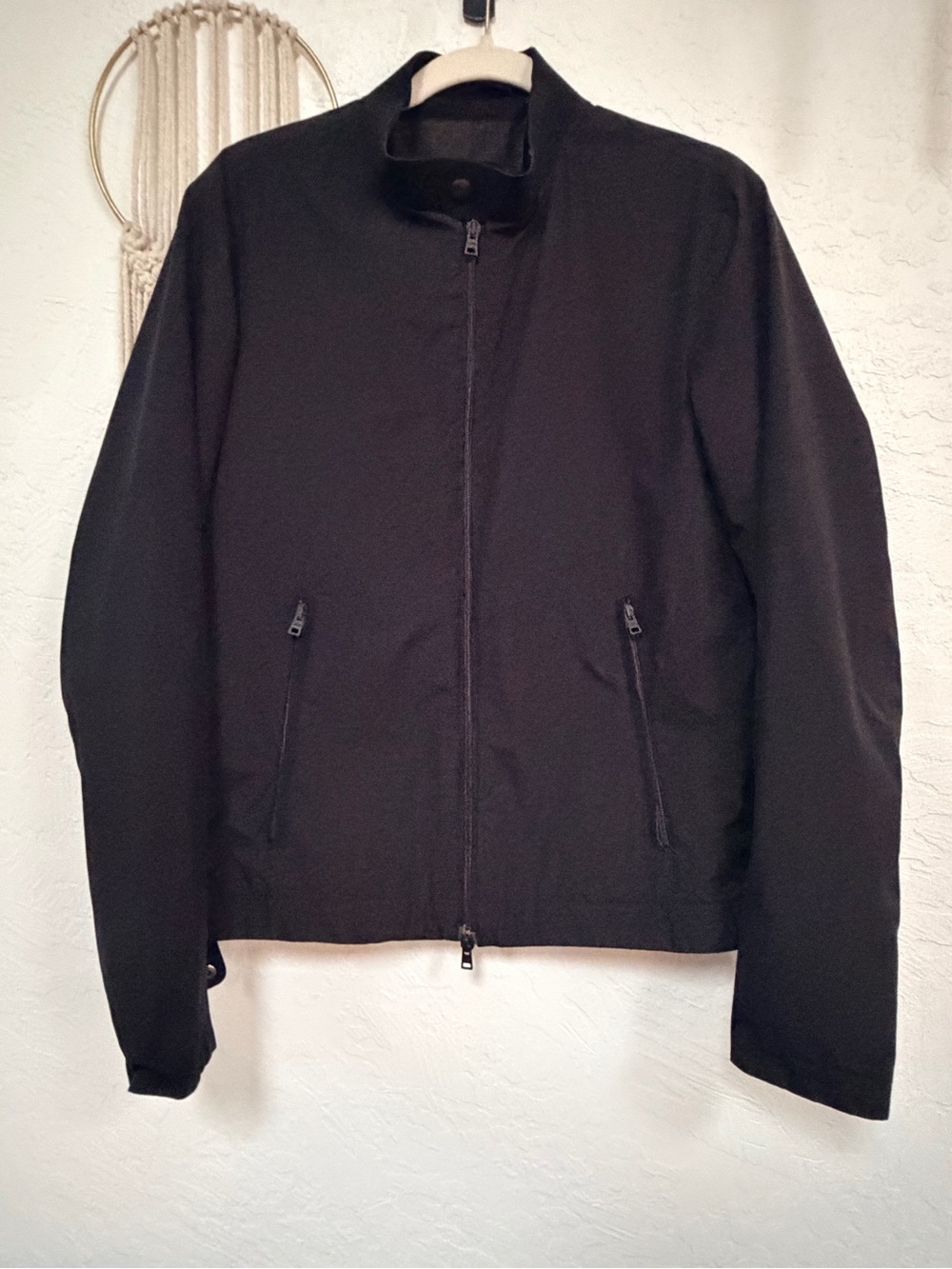 Herno Black Lightweight Zip-Front Jacket